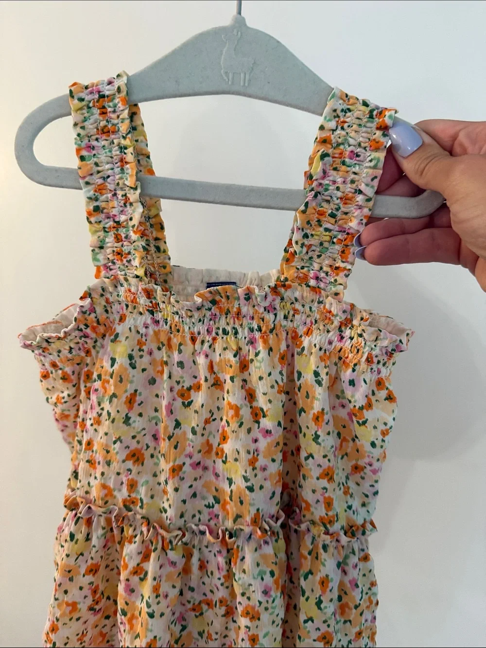 Worn Once! ✨ Girls Floral Sundress - Orange Multi • 4T